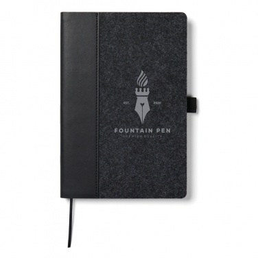 Logo trade promotional items picture of: VINGA Albon GRS recycled felt notebook