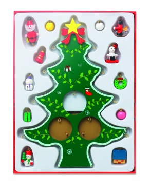 Logotrade promotional product picture of: Wooden xmas tree decoration