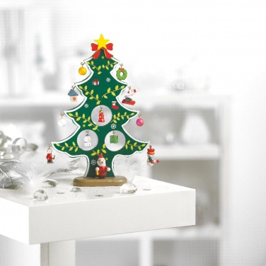 Logo trade promotional products image of: Wooden xmas tree decoration