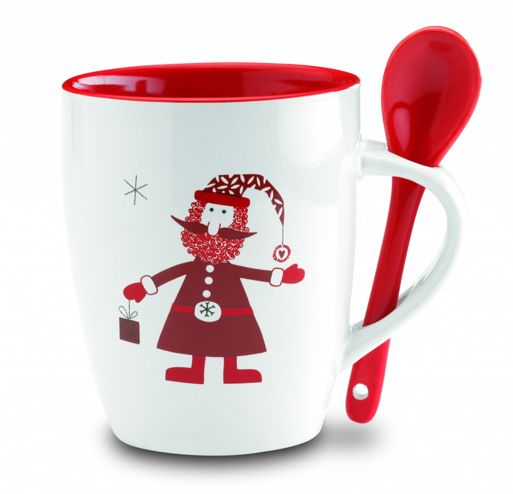 Logotrade promotional gift picture of: Mug with spoon 250ml