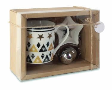 Logo trade promotional items image of: Mug mini plate filter in box
