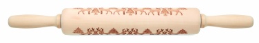 Logo trade promotional merchandise image of: Christmas pastry wooden rolling