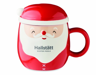 Logo trade promotional merchandise image of: Ceramic mug with lid 370 ml