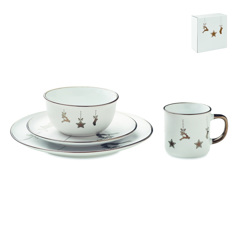 Logotrade promotional products photo of: 4 piece ceramic place setting