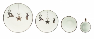 Logo trade promotional giveaways image of: 4 piece ceramic place setting