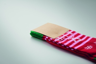 Logo trade promotional gifts image of: Pair of Christmas socks M