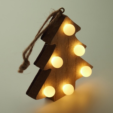 Logo trade promotional merchandise photo of: Wooden weed tree with lights