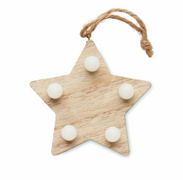 Logotrade promotional item picture of: Wooden weed star with lights