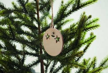 Logotrade advertising products photo of: Wooden bauble shape hanger