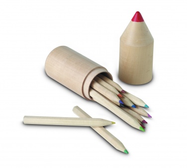 Logo trade promotional merchandise picture of: 12 pencils in wooden box
