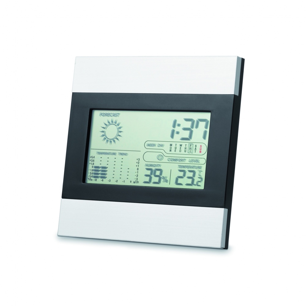 Logotrade business gift image of: Weather station and clock