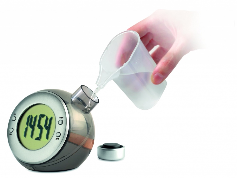 Logotrade promotional giveaway image of: Water powered LCD desk clock