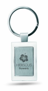 Logo trade promotional merchandise image of: Metal key ring Turku