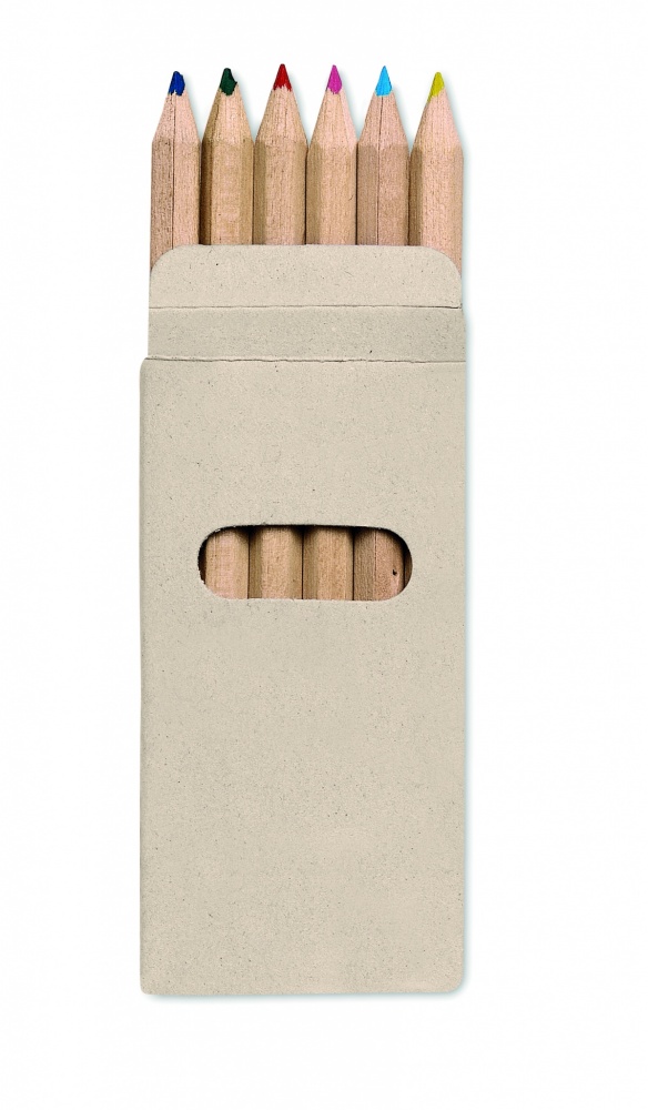 Logo trade promotional products image of: 6 coloured pencils in box