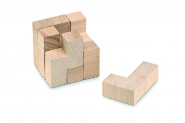 Logo trade promotional merchandise photo of: Wooden puzzle in cotton pouch