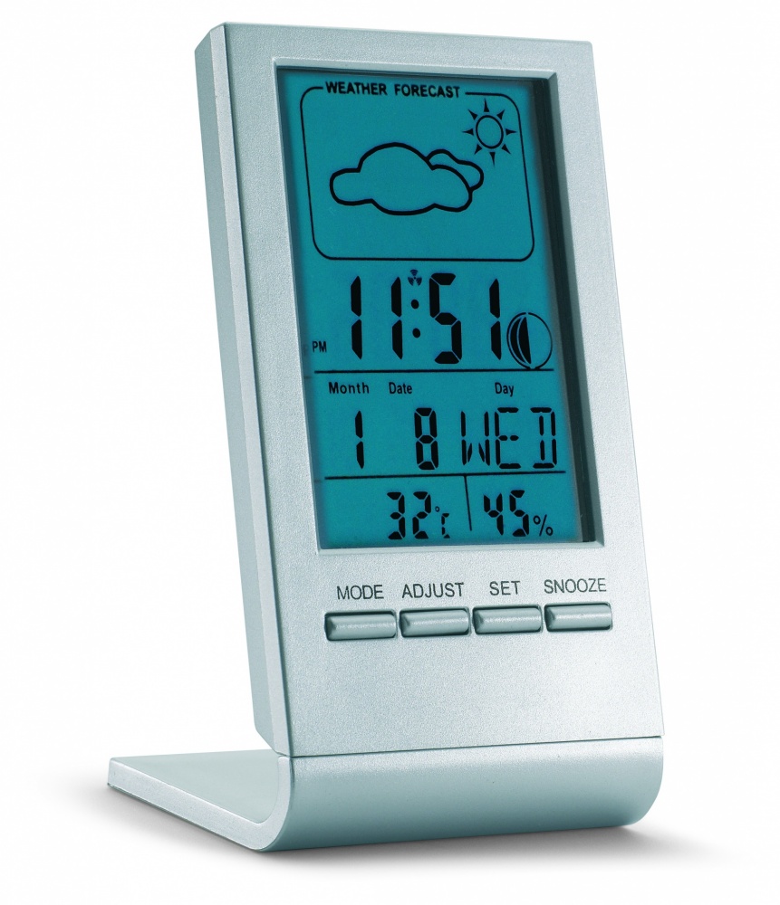Logo trade promotional items picture of: Weather station with blue LCD