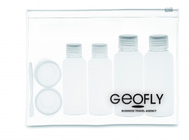 Logo trade business gifts image of: Travelling pouch with bottles