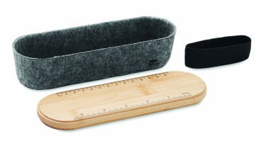Logotrade business gifts photo of: RPET felt pencil case with lid