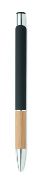 Logotrade promotional merchandise image of: Ballpoint pen made of aluminum with a bamboo grip