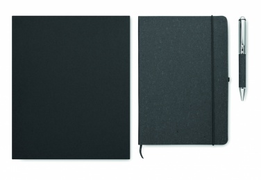 Logotrade promotional giveaways photo of: Recycled leather notebook set