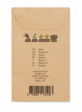 Logo trade promotional products picture of: Basil seeds in craft envelope