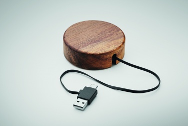 Logotrade promotional merchandise picture of: Wireless charger in acacia 15W
