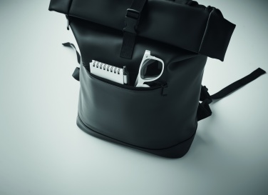 Logo trade promotional merchandise picture of: Laptop PU Rolltop backpack
