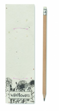 Logo trade promotional gifts image of: Natural pencil in seeded pouch