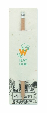 Logotrade promotional merchandise picture of: Natural pencil in seeded pouch