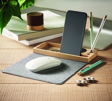 Logotrade advertising product picture of: Wireless charger in bamboo 15W