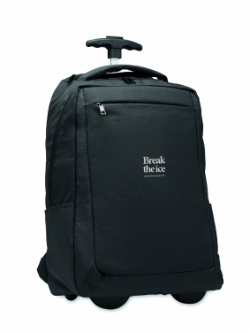 Logotrade advertising product picture of: A portable backpack trolley with wheels, made of 600D RPET polyester
