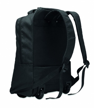 Logo trade promotional merchandise picture of: A portable backpack trolley with wheels, made of 600D RPET polyester