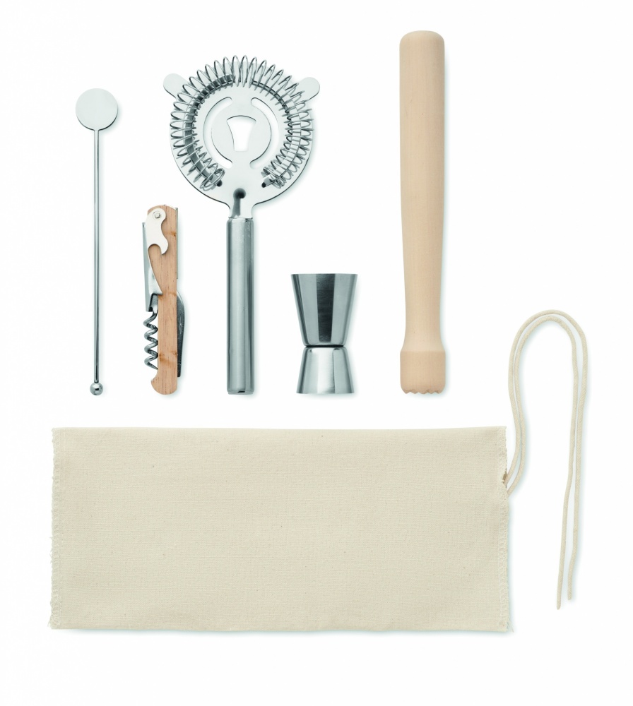 Logotrade corporate gift picture of: 5 piece cocktail kit in pouch.