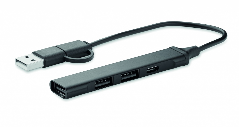 Logotrade promotional giveaways photo of: USB 4 port hub 19 cm