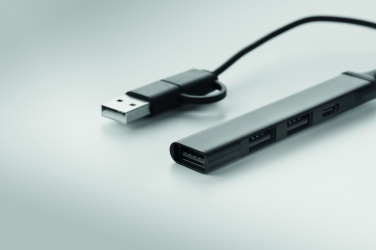 Logo trade corporate gift photo of: USB 4 port hub 19 cm