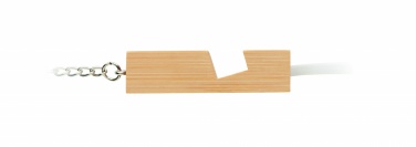 Logo trade promotional giveaways image of: Bamboo key ring and stand Salo