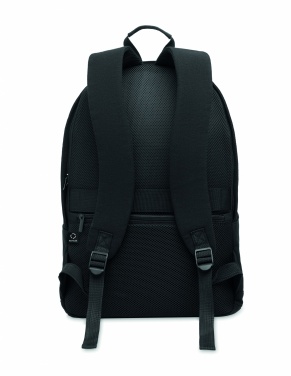 Logotrade promotional products photo of: A 15-inch laptop backpack made of recycled pre-consumer cotton and recycled polyester with customizable printing.