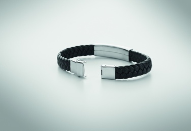 Logo trade advertising products picture of: Braided faux leather bracelet