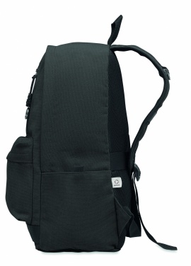 Logotrade promotional products photo of: A 15-inch laptop backpack made of recycled pre-consumer cotton with customizable printing
