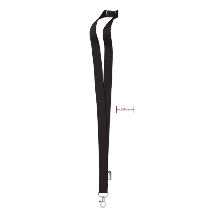 Logo trade corporate gifts image of: Lanyard in RPET 20 mm