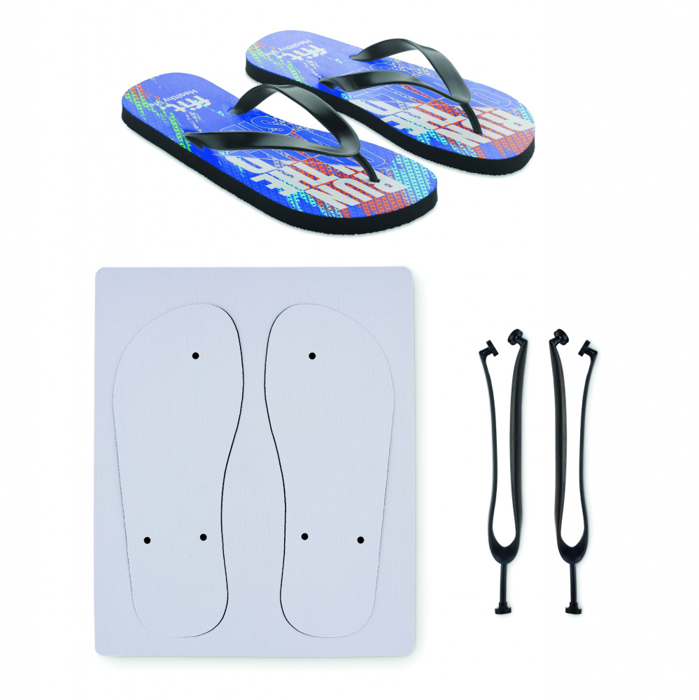Logo trade promotional merchandise photo of: Sublimation beach slippers