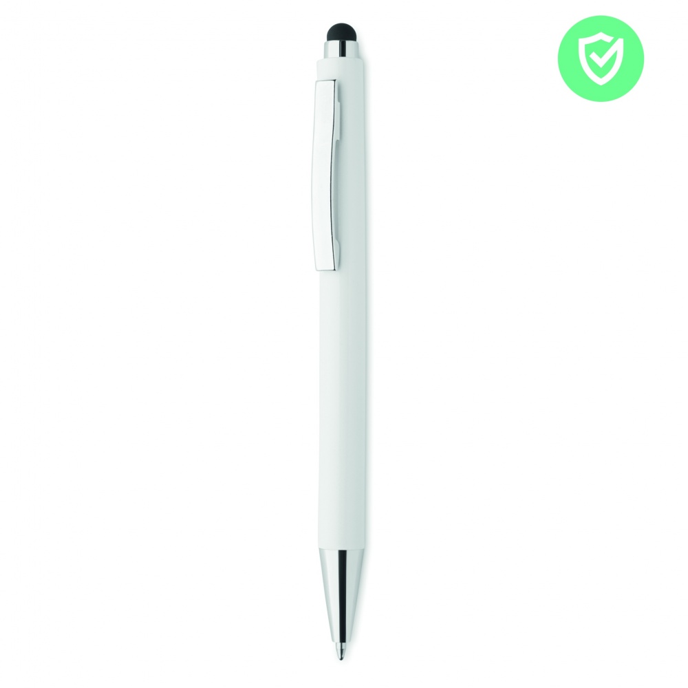 Logo trade promotional giveaways image of: Antibacterial stylus ballpen