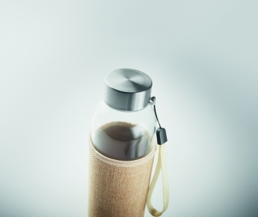 Logo trade corporate gifts image of: Glass bottle in pouch 500ml