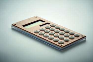 Logo trade promotional giveaways picture of: 8 digit bamboo calculator