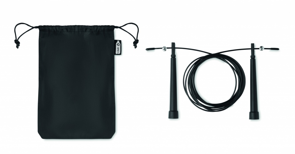 Logo trade promotional gifts image of: Speed jumping rope RPET pouch