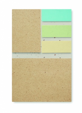 Logotrade promotional item image of: Grass/seed paper memo pad