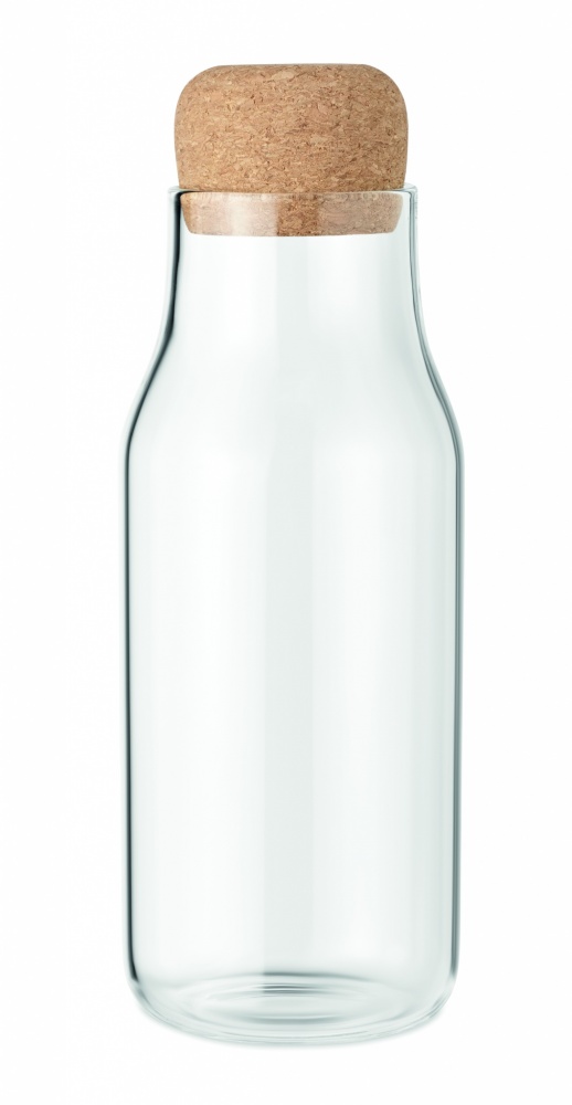 Logo trade promotional products image of: Glass bottle cork lid 600 ml