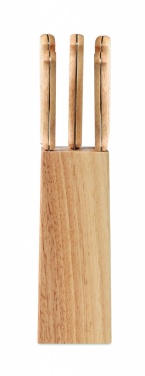 Logo trade promotional gift photo of: 5 piece knife set in base