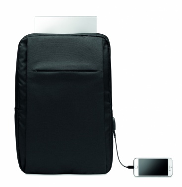 Logo trade promotional gifts image of: Laptop backpack in 300D RPET