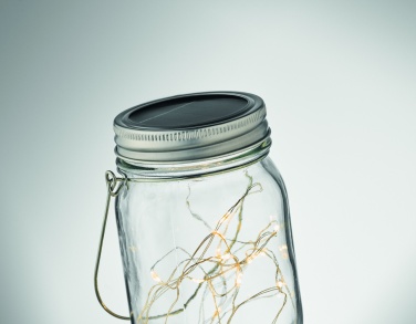 Logo trade promotional merchandise photo of: Solar mason jar outdoor lamp